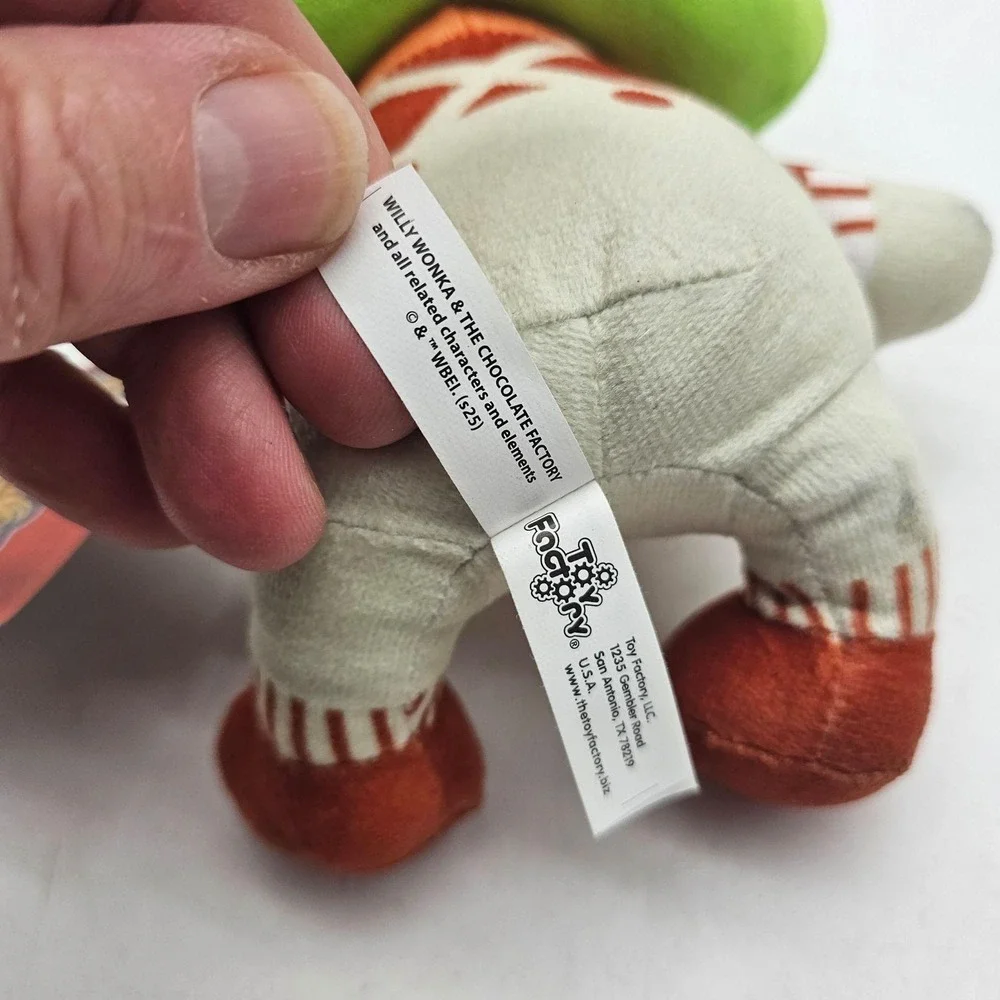 Toy Factory Willy Wonka Oompa Loompa Plush Stuffed Toy Small 7